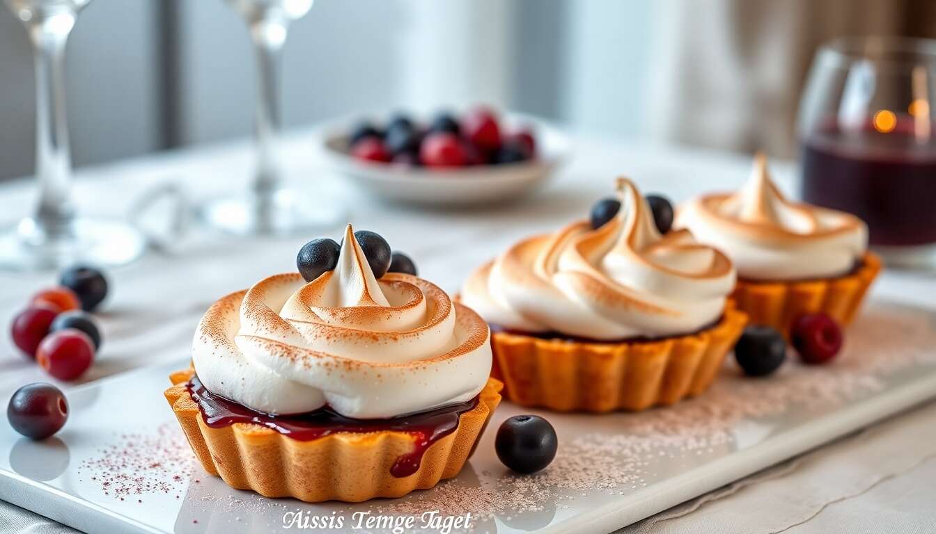 Tartelettes meringuées au cassis : la recette gourmande