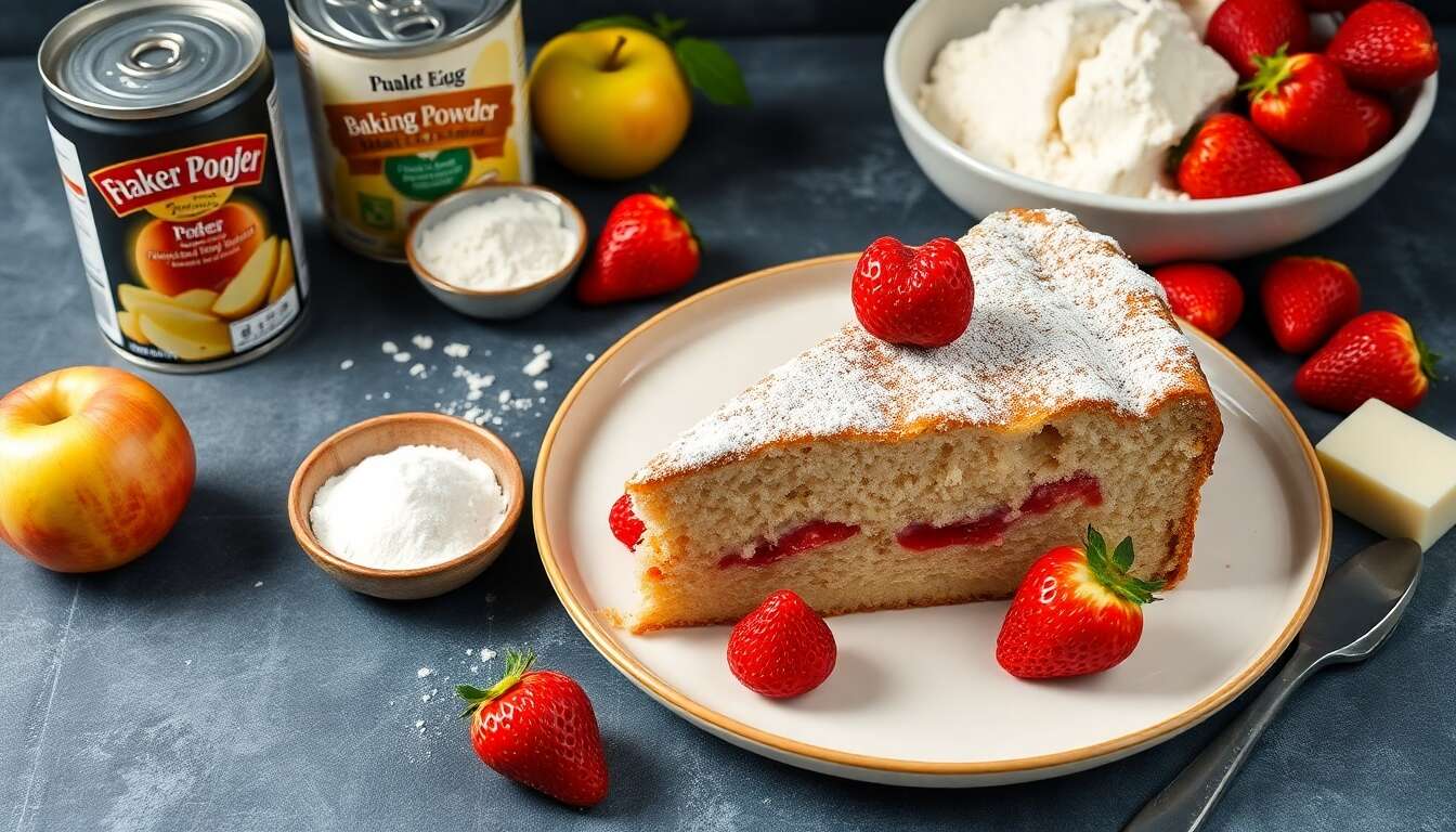 Gâteau Aux Pommes et Fraises : recette Savoureuse