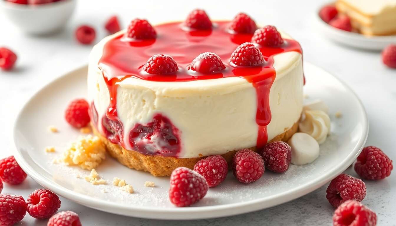 Cheesecake Express à la Framboise : recette Rapide et Délicieuse