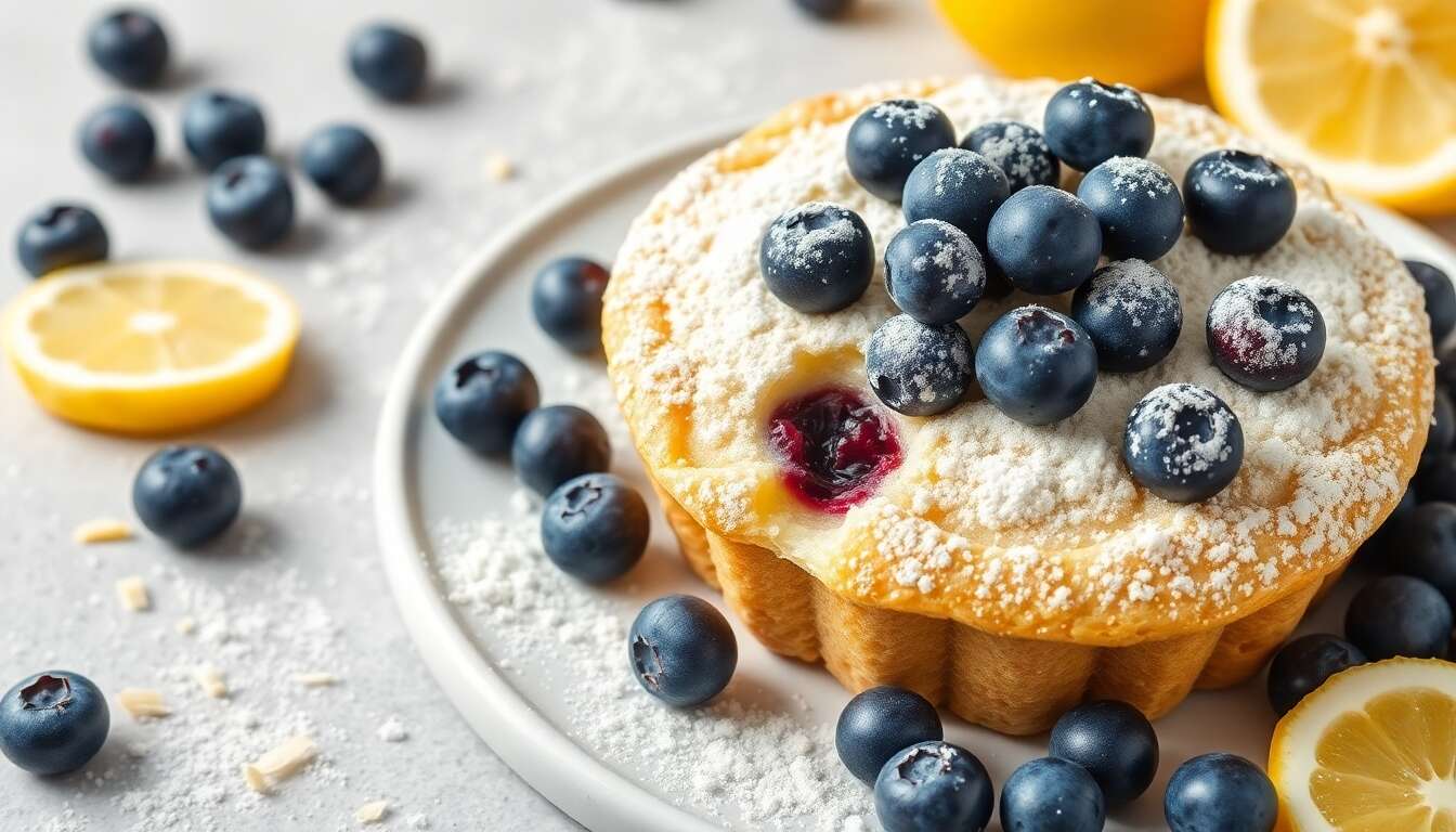 Délice au citron et myrtilles : recette facile