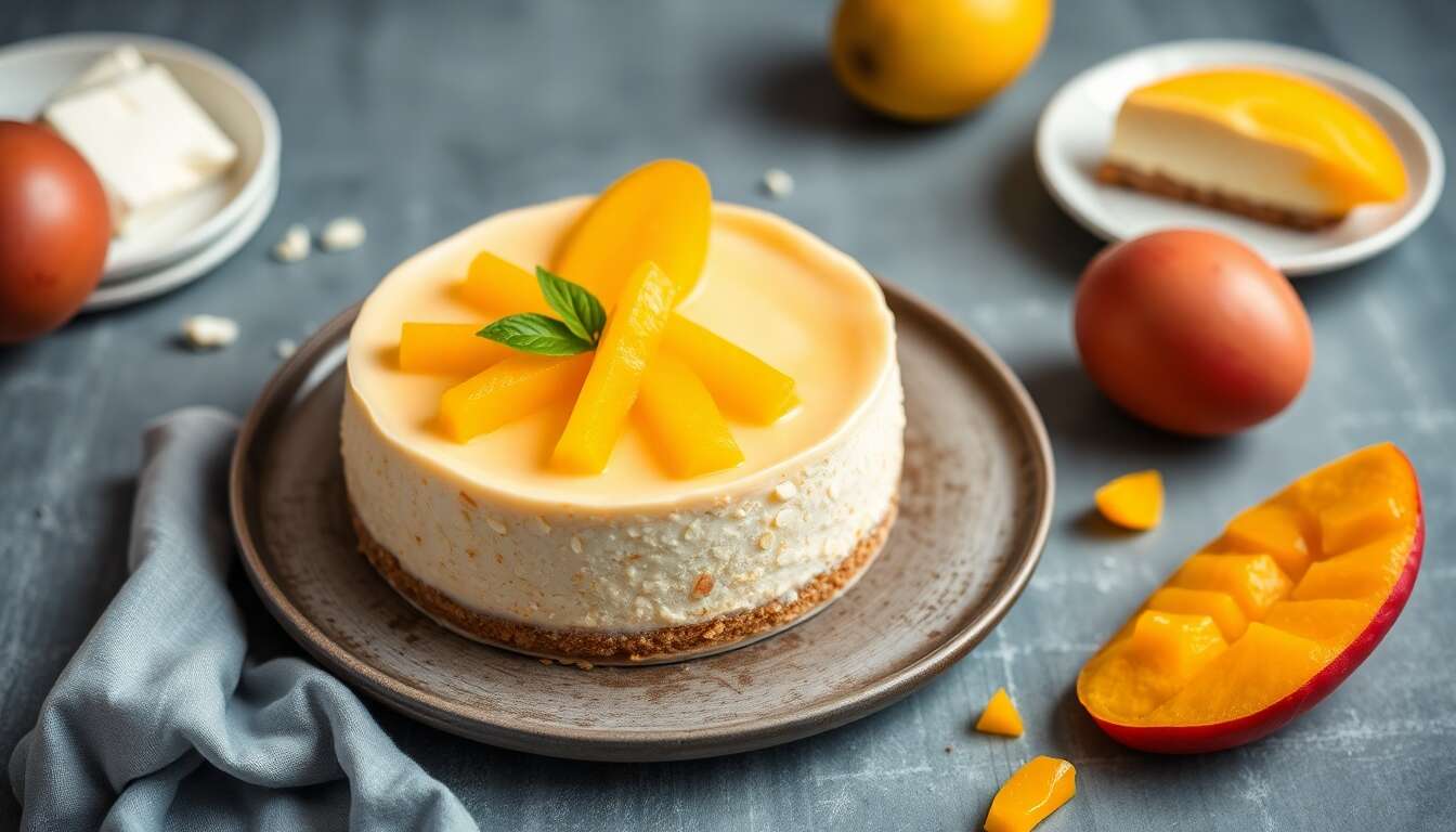 Cheesecake à la mangue : recette gourmande et facile