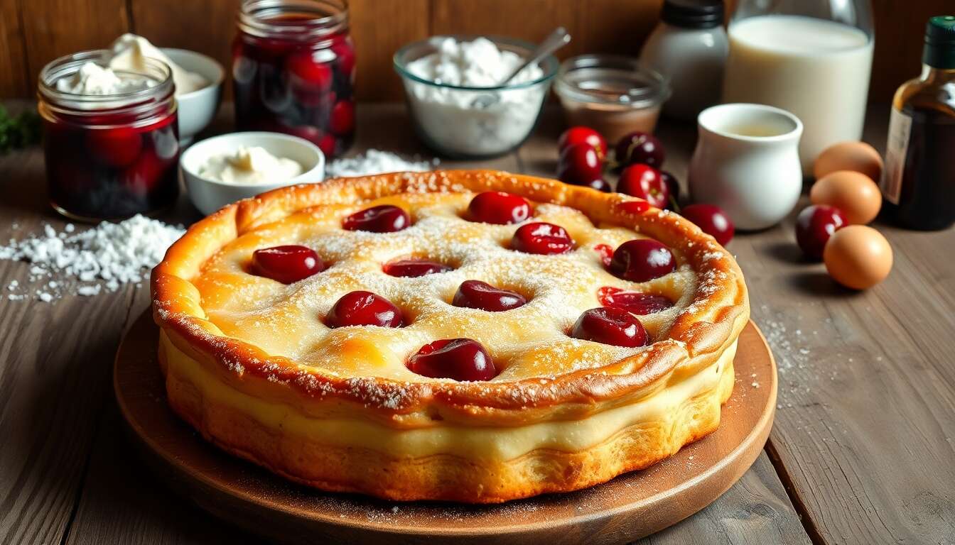 Clafoutis aux cerises et mascarpone : recette gourmande