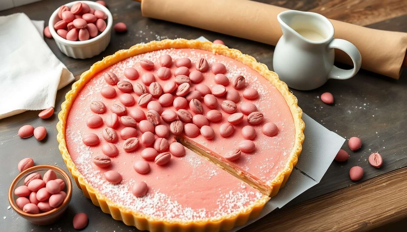 Recette de la tarte aux pralines roses maison