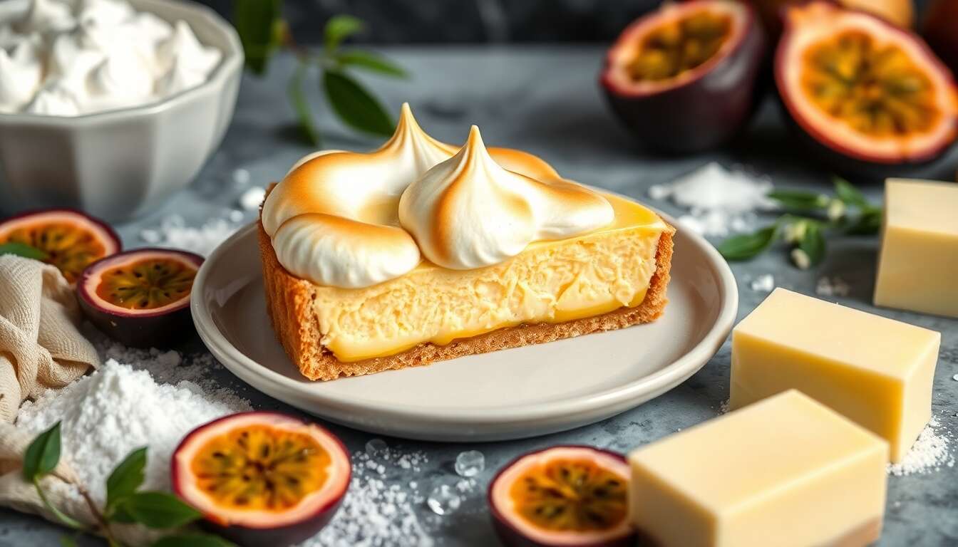 Recette de tarte passion meringuée