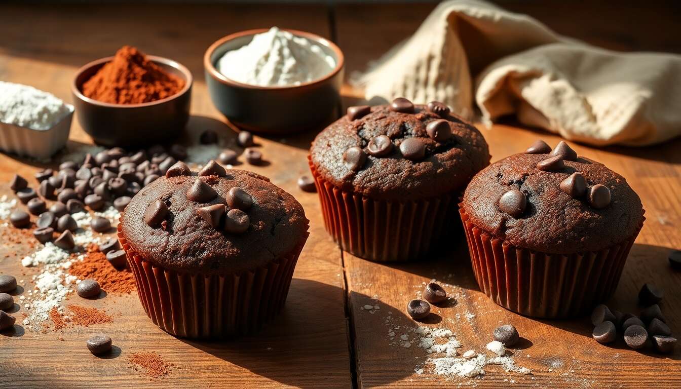 Recette de muffins au chocolat moelleux