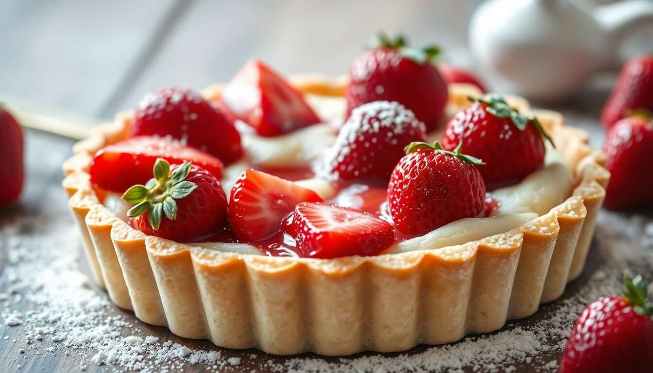 Tarte aux fraises : recette de biscuit moelleux