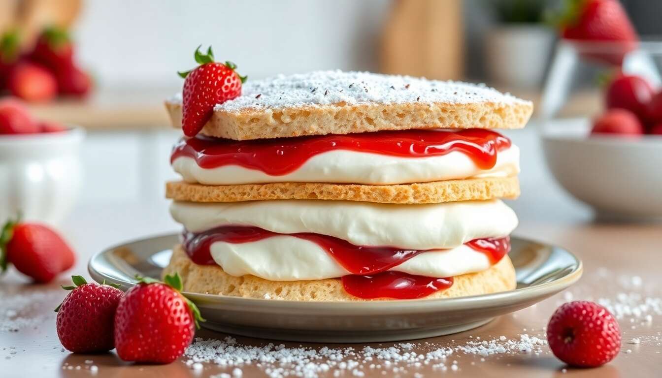 Tiramisu vanille fraise rapide : recette facile et savoureuse