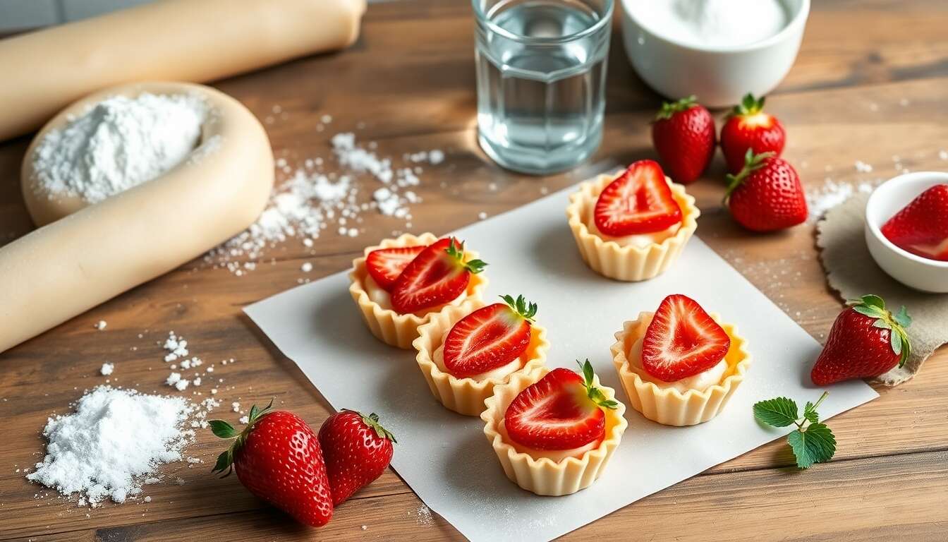 Recette facile de tartelettes aux fraises