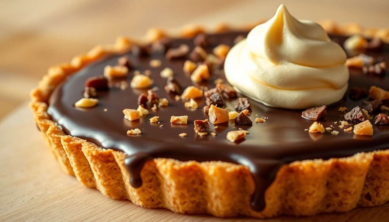 Recette de tarte au chocolat et Carambar irrésistible