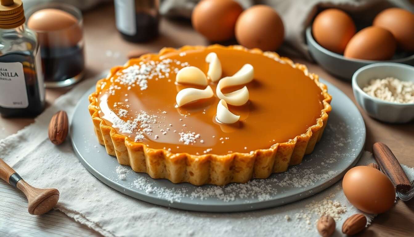 Tarte vanille et caramel : recette gourmande étape par étape