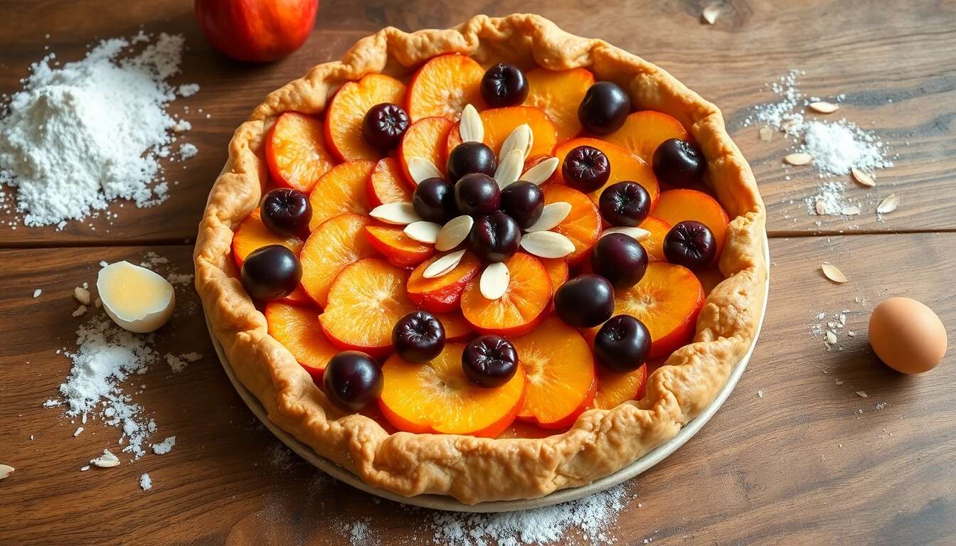 Tarte rustique nectarines et cerises : recette estivale délicieuse