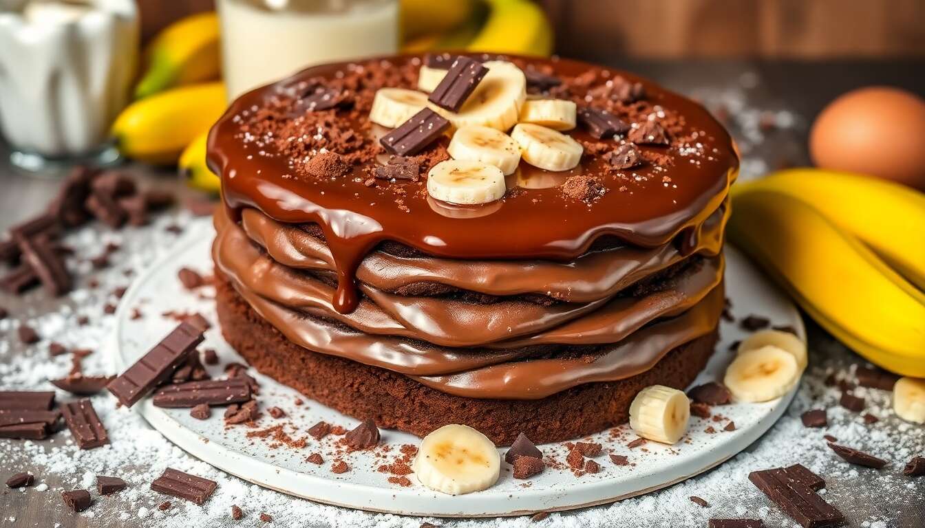 Gâteau Magique Chocolat Banane : recette Gourmande