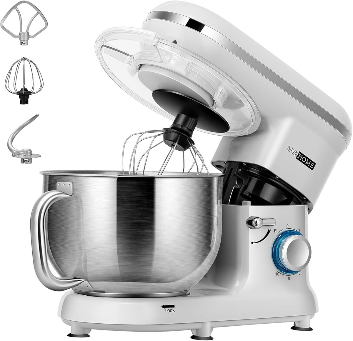 Test du robot pâtissier VIVOHOME 660W 10 vitesses avec bol 5, 7L