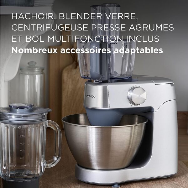 Kenwood KHC29.P0SI Prospero Robot pâtissier, 1000 W, 4,3 L, 30 dB, plastique, argenté