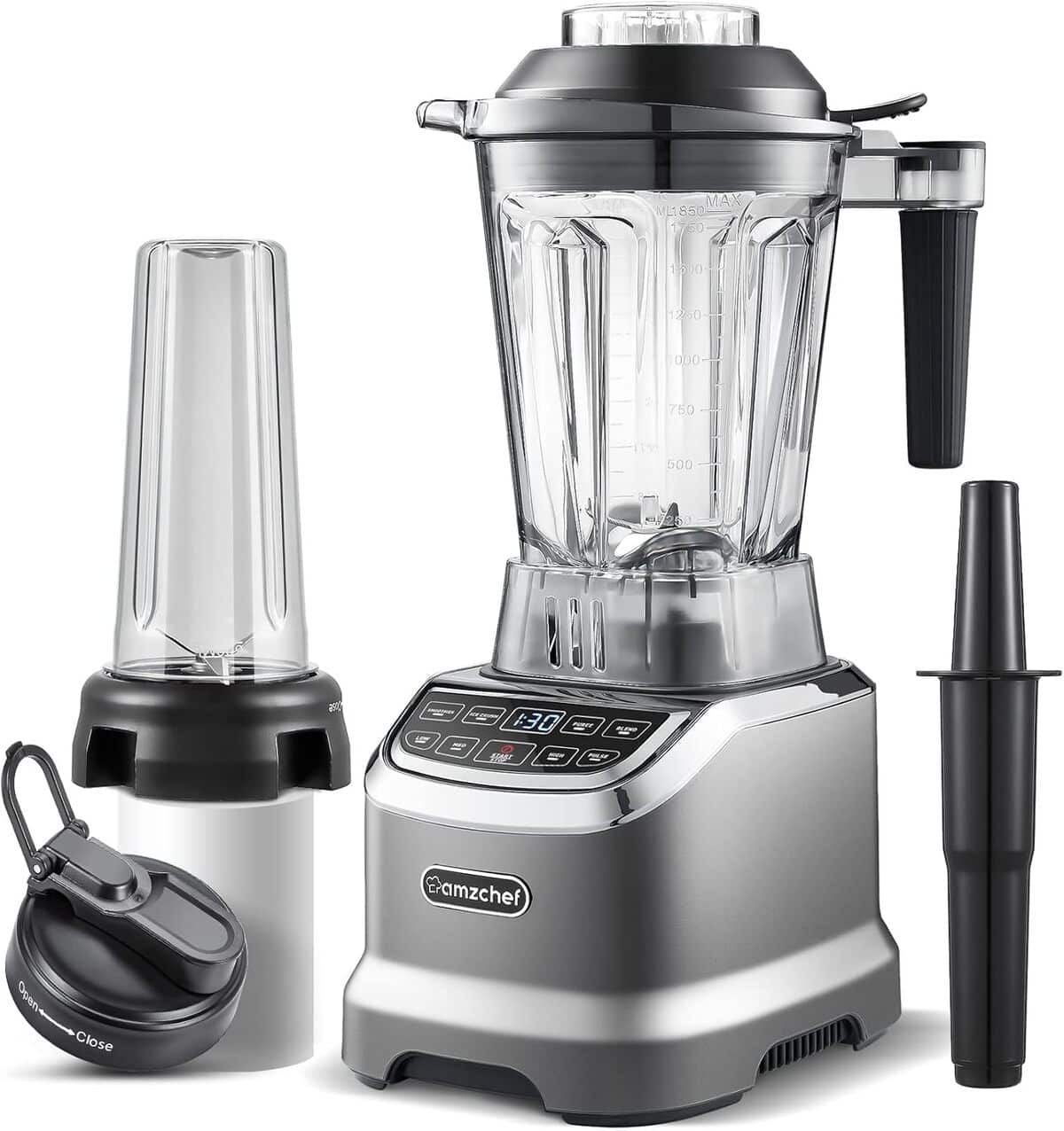 Test : blender mixeur AMZCHEF 2-en-1 1800W performant en gris