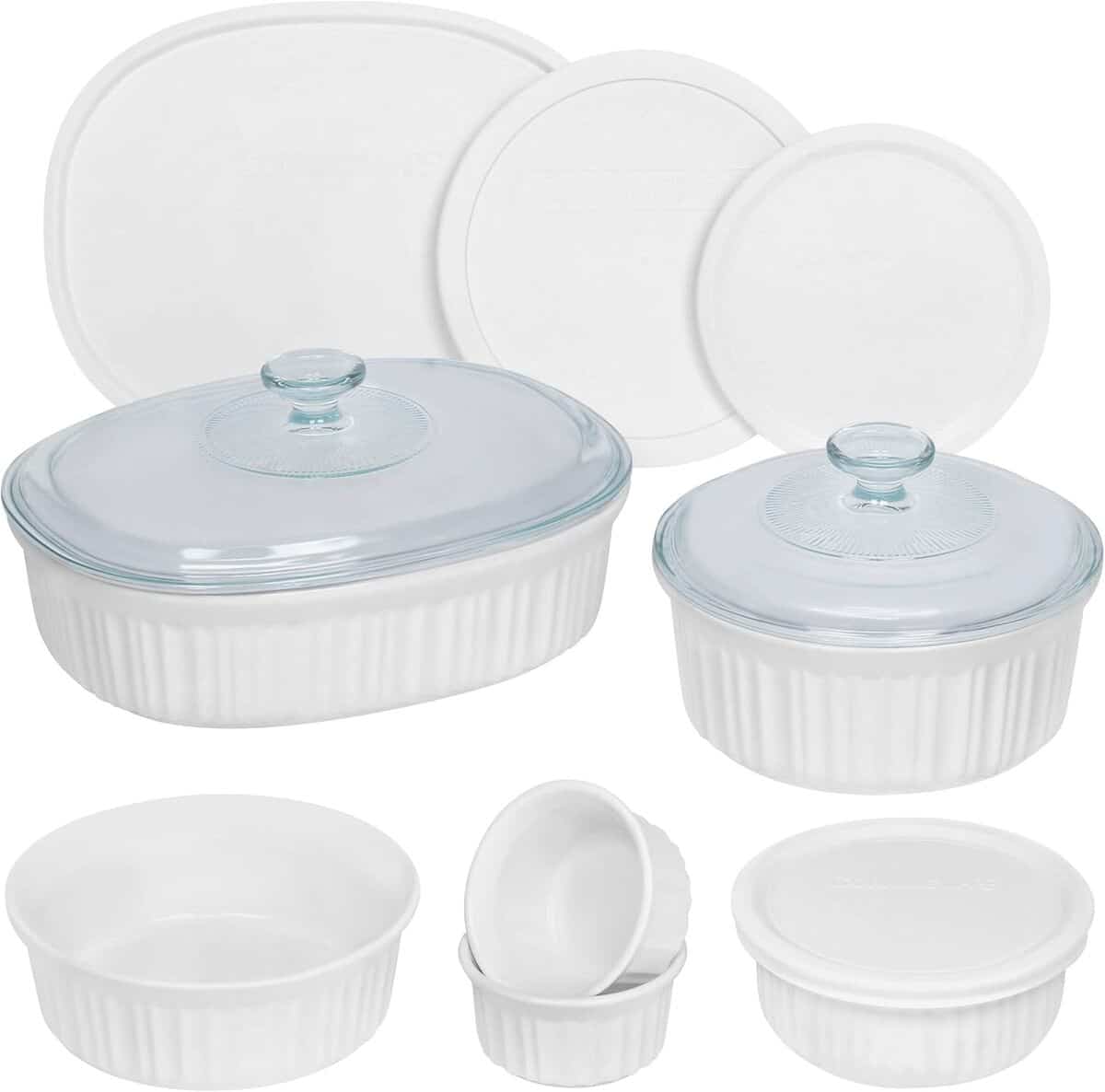 Test : corningWare moules céramique blancs (lot de 12)