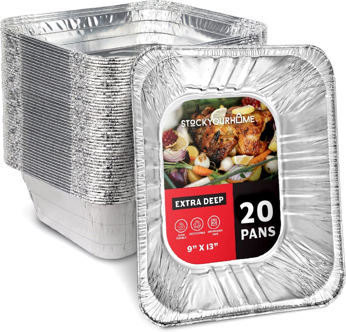 Test : lot de 20 poêles profondes en aluminium 22, 9 x 33 cm