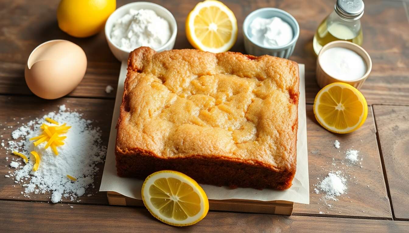 Brownie au citron : recette ultra fondante