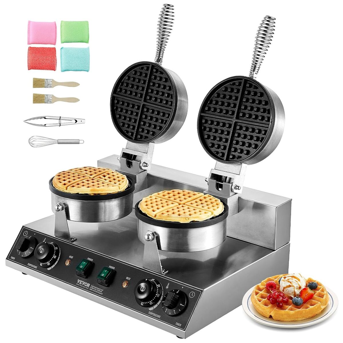 Test : gaufrier commercial VEVOR 2460 W, puissance et performance