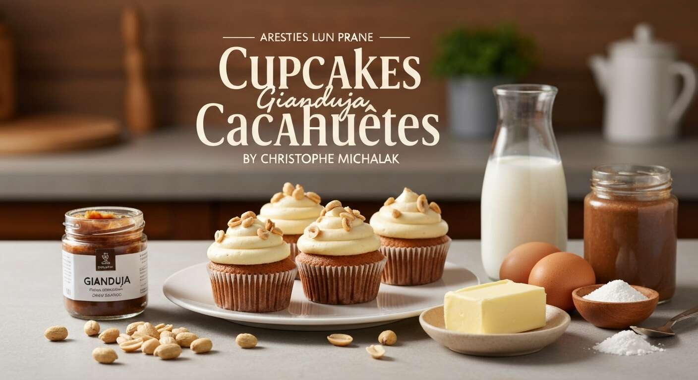 Cupcakes Gianduja Cacahuètes par Christophe Michalak : recette Gourmande