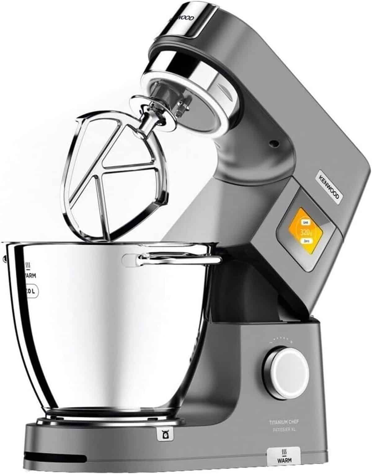 Test du Kenwood Titanium Chef Patissier XL : le robot de cuisine argenté