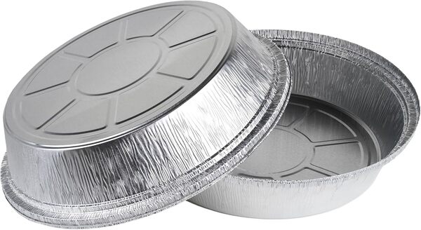 Inoverse Lot de 600 moules à pâtisserie ronds en aluminium - Diamètre : 23 cm - Jetables - Pour linzer, soufflé, soufflé - Ronds - De qualité supérieure
