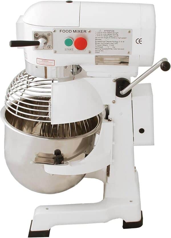 KuKoo - Batteur Mélangeur Planétaire Batteur Pétrin Professionnel de 20 Litres avec 3 Accessoires