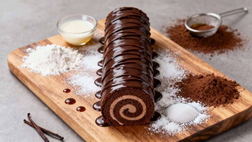 Gâteau roulé vertical au chocolat : recette facile et originale