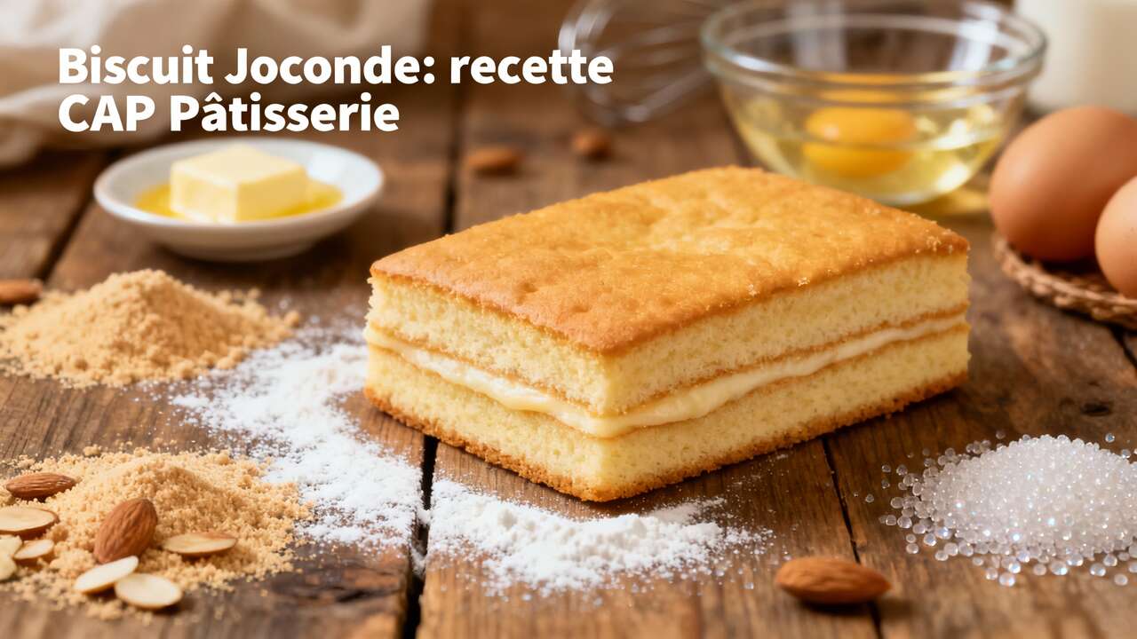 Biscuit Joconde : recette CAP Pâtisserie