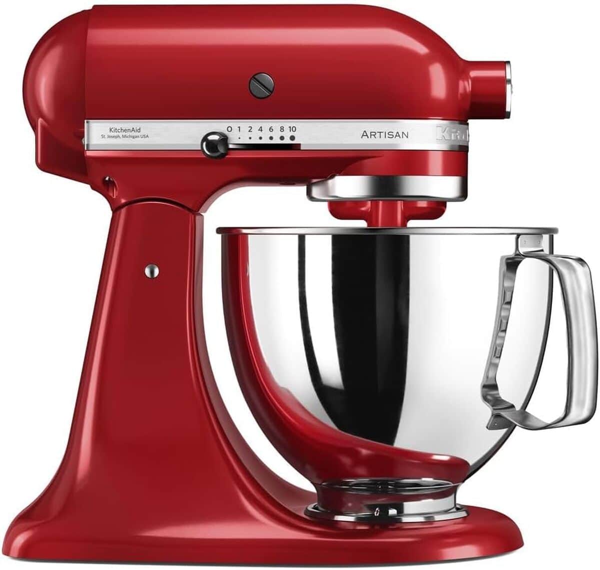Test du robot pâtissier KitchenAid Artisan : bol 4, 8 L et 4 accessoires