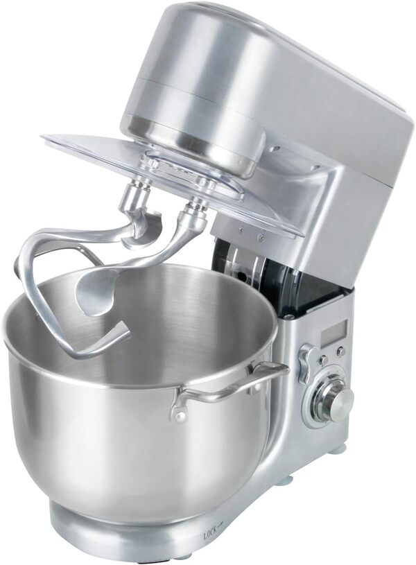 RGV Pastaprof PL10S Pétrisseur planétaire, capacité 10 litres, double crochet, bol en acier inoxydable, 1500 W, 6 vitesses