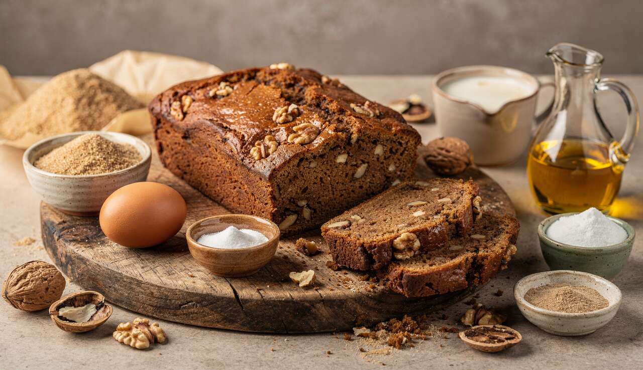 Gâteau à la farine de châtaigne et aux noix : recette gourmande