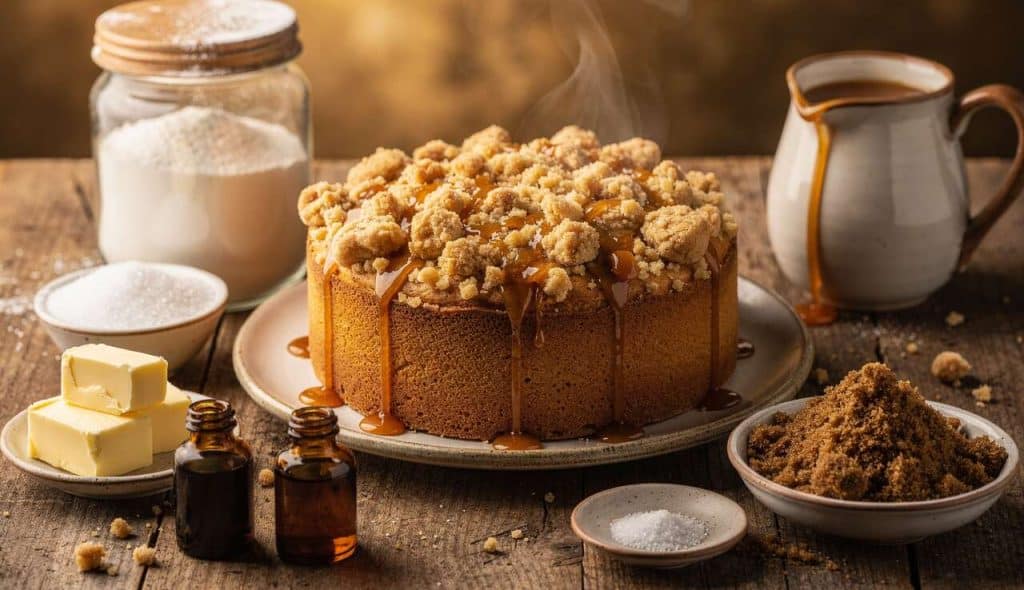 Streusel au Caramel : recette aux Miettes de Gâteau