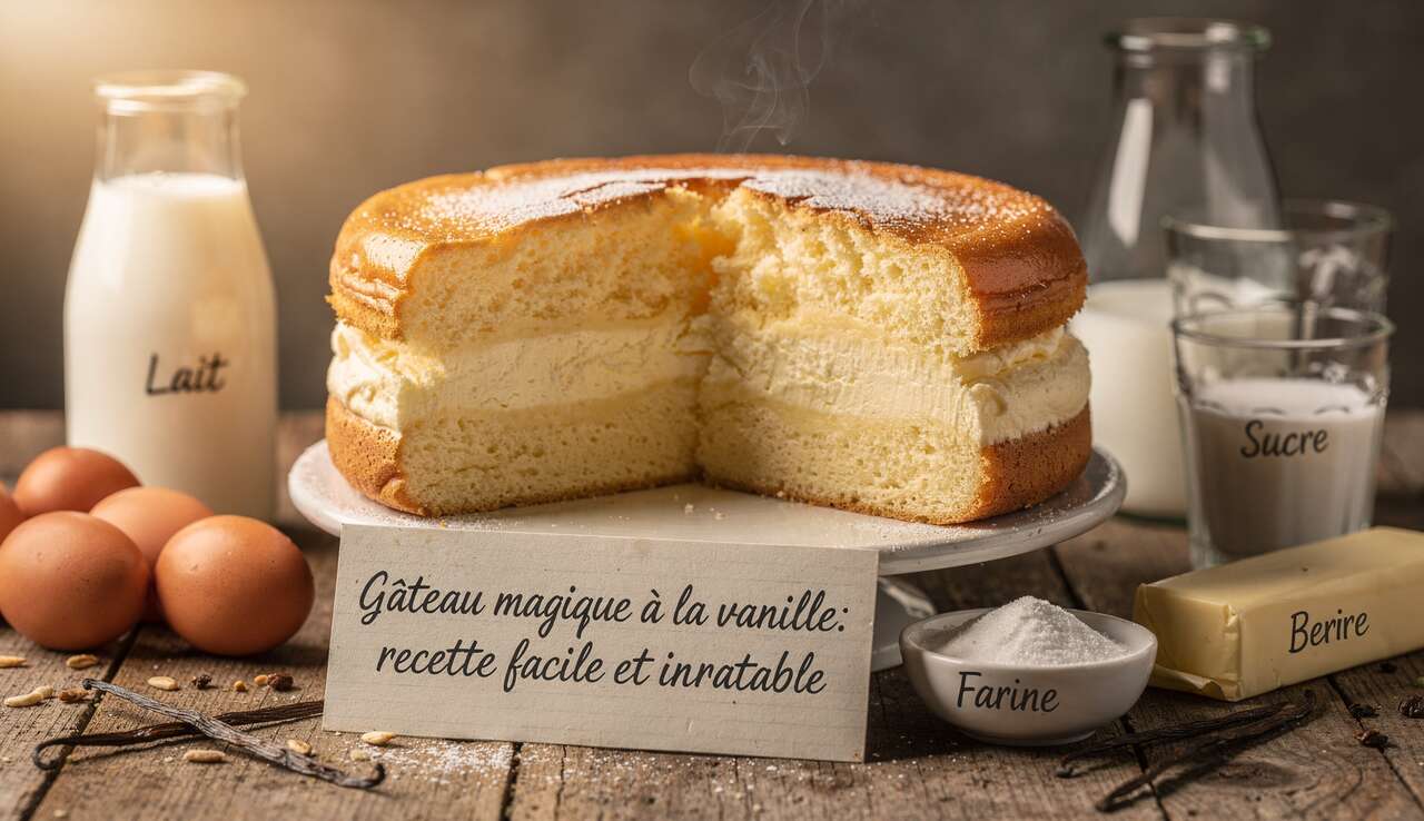 Gâteau magique à la vanille : recette facile et inratable