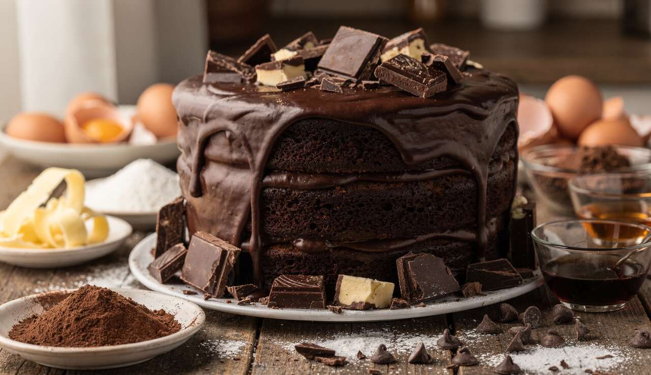 Gâteau ultime au chocolat : double texture pour un plaisir gourmand