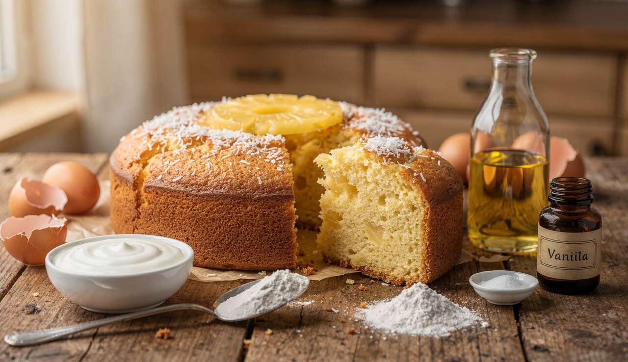 Gâteau au yaourt coco et ananas : une recette exotique