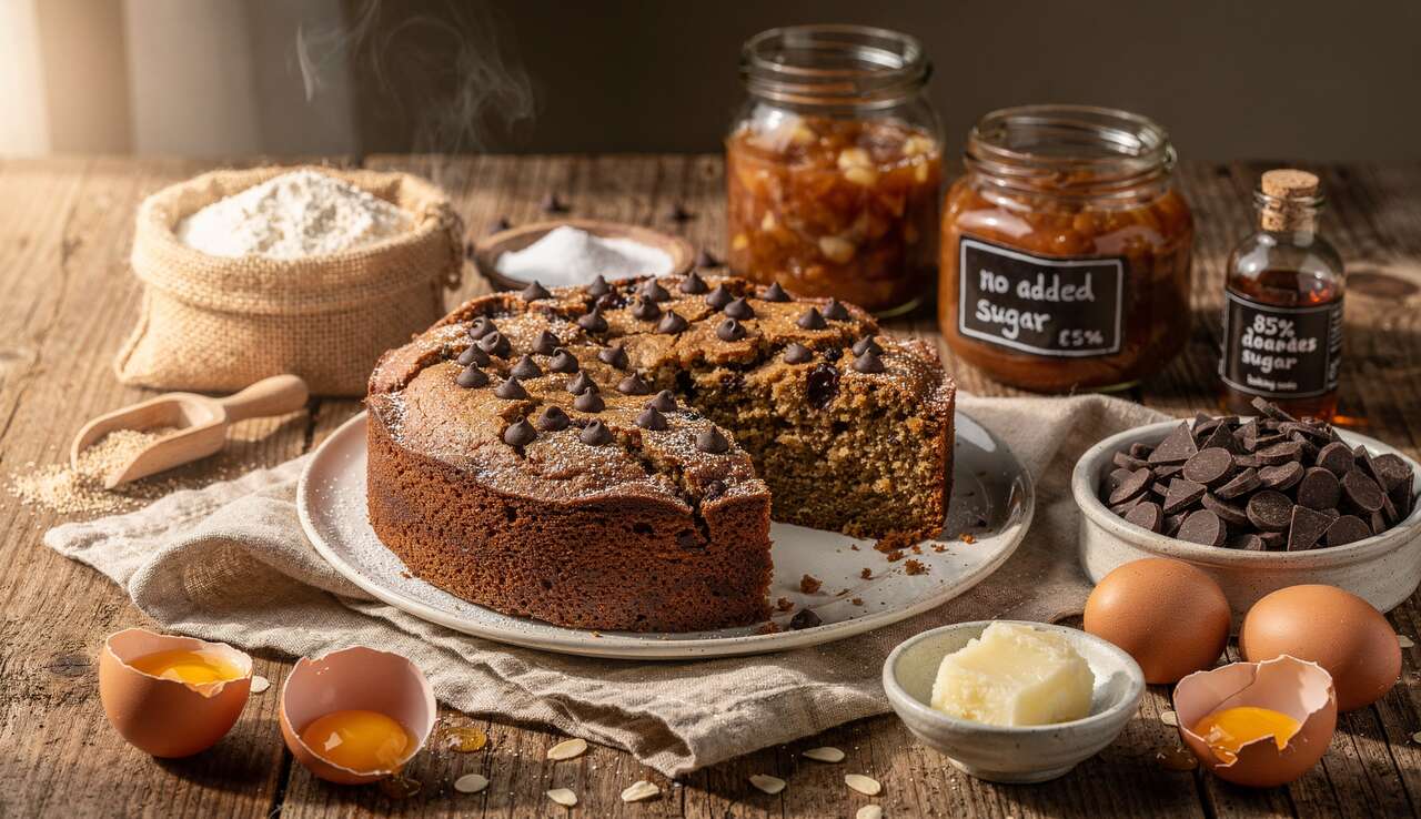 Gâteau sans sucre pour le petit déjeuner : recette facile