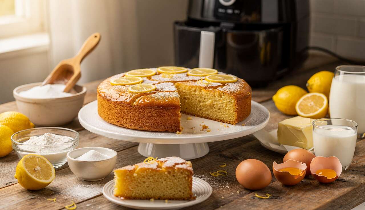 Gâteau au citron à l'airfryer : recette facile et rapide