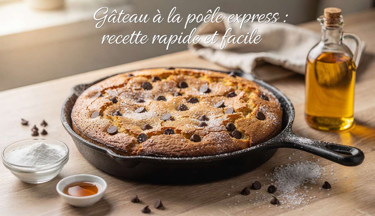 Gâteau à la poêle express : recette rapide et facile