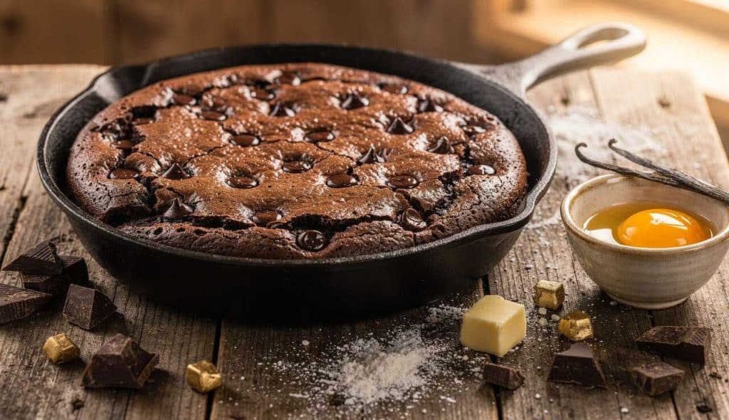 Gâteau brownie au chocolat à la poêle : recette facile