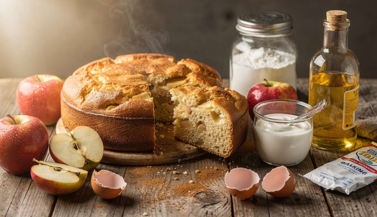 Gâteau au yaourt et pommes : recette facile et gourmande