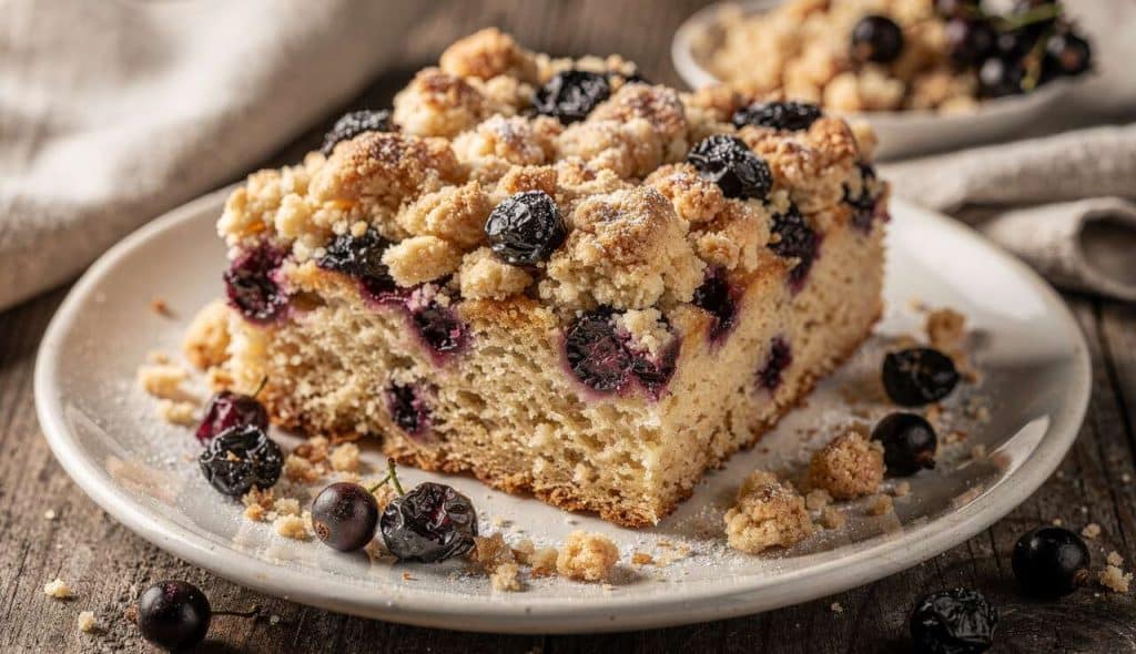 Recette de Crumbcake au Cassis : gâteau Crumble Délicieux