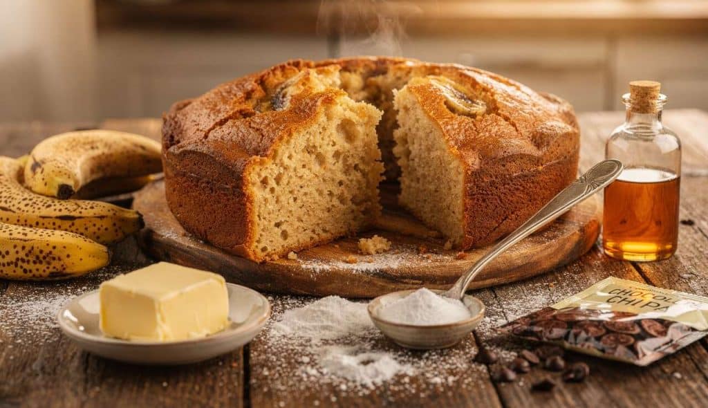 Recette de gâteau aux bananes moelleux et facile