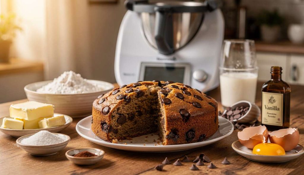 Gâteau aux pépites de chocolat au Thermomix : recette facile et délicieuse