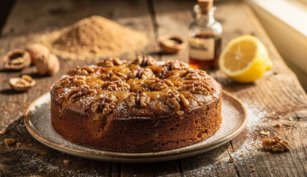 Gâteau aux noix moelleux : recette facile et rapide