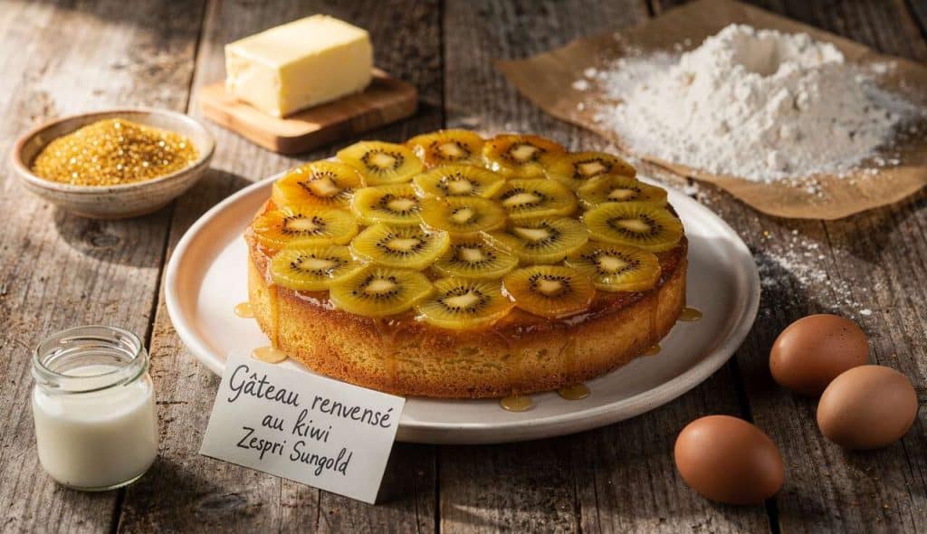 Gâteau renversé au kiwi Zespri Sungold : une recette gourmande