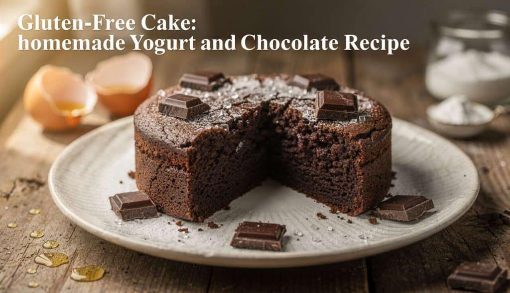 Gâteau sans gluten : recette au yaourt et chocolat maison