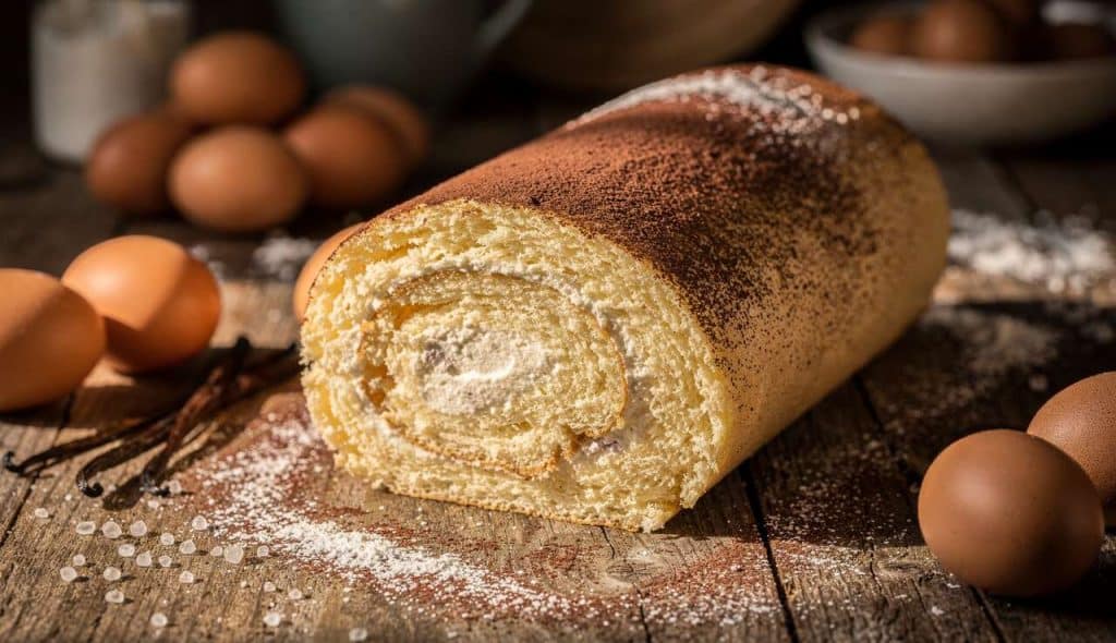 Gâteau roulé de Pâques à la crème mascarpone ultra moelleux