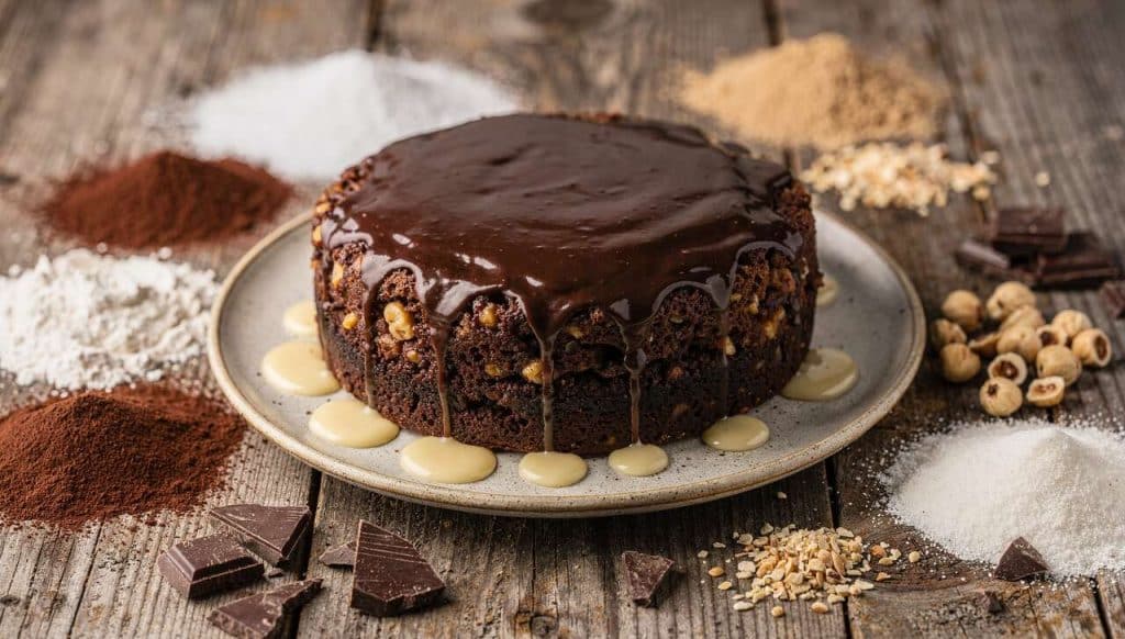 Délicieuse recette de gâteau au chocolat et aux noisettes