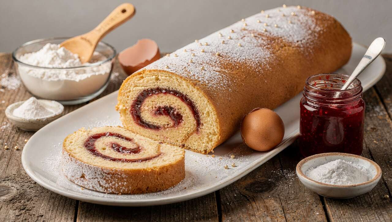 Recette de gâteau roulé à la confiture rapide et économique